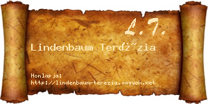 Lindenbaum Terézia névjegykártya